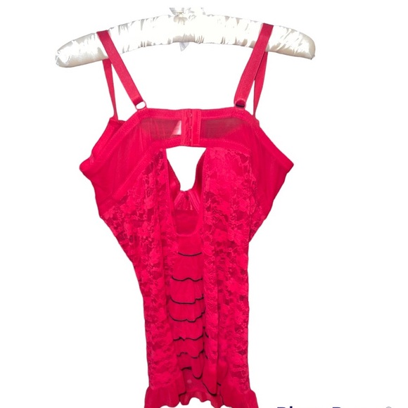 Jessica Simpson Red Lace Chemise Size 1X - Picture 4 of 7